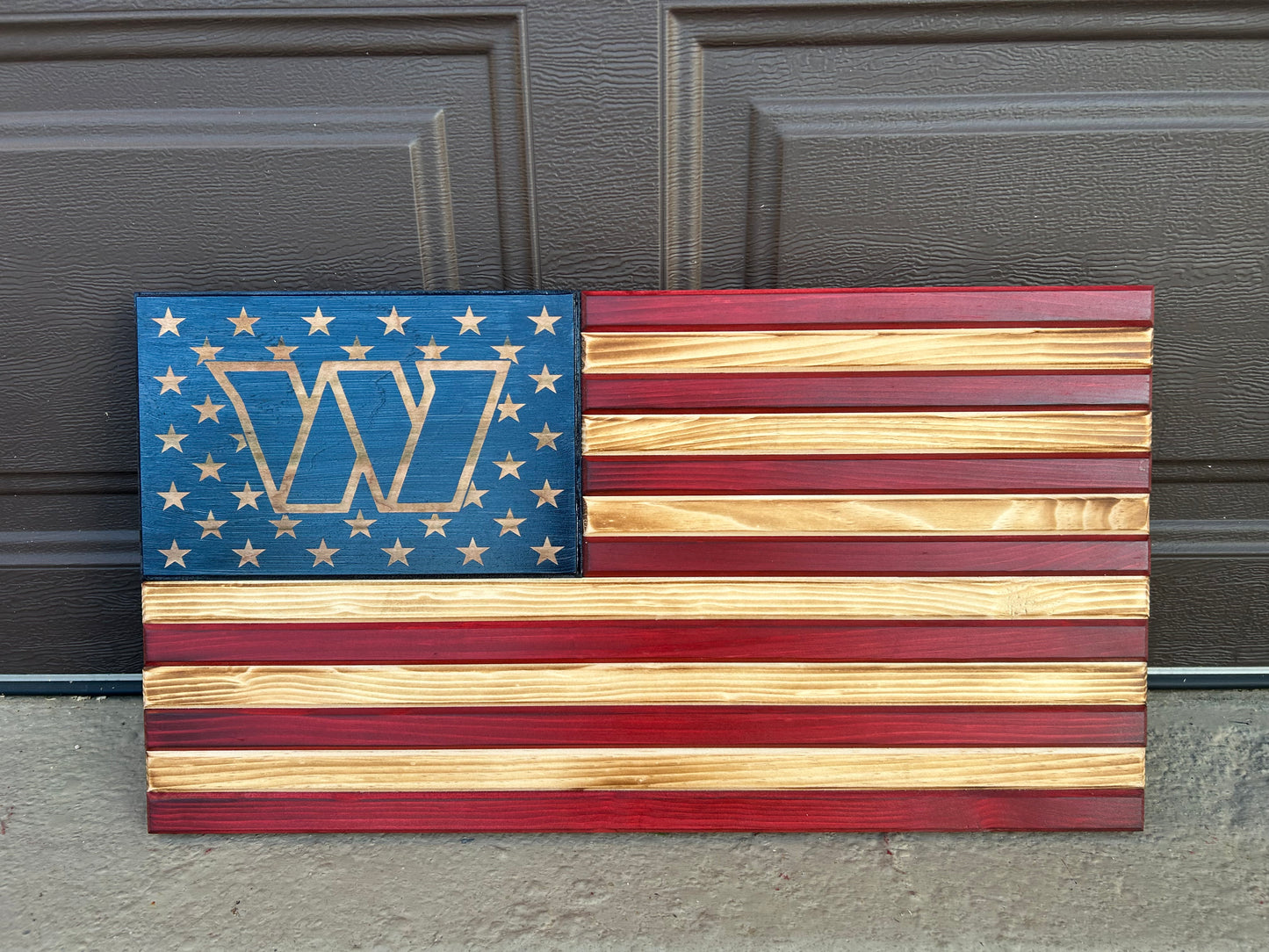 Rustic Red/White/Blue Wooden American Flag