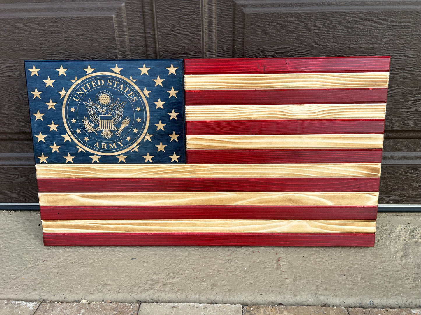 Rustic Red/White/Blue Wooden American Flag
