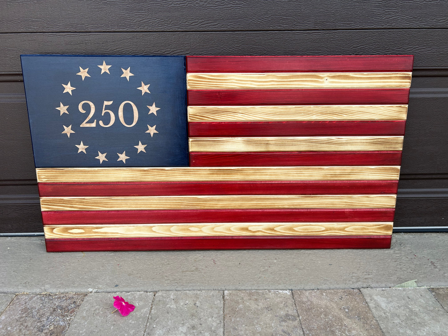 Rustic Red/White/Blue Wooden American Flag