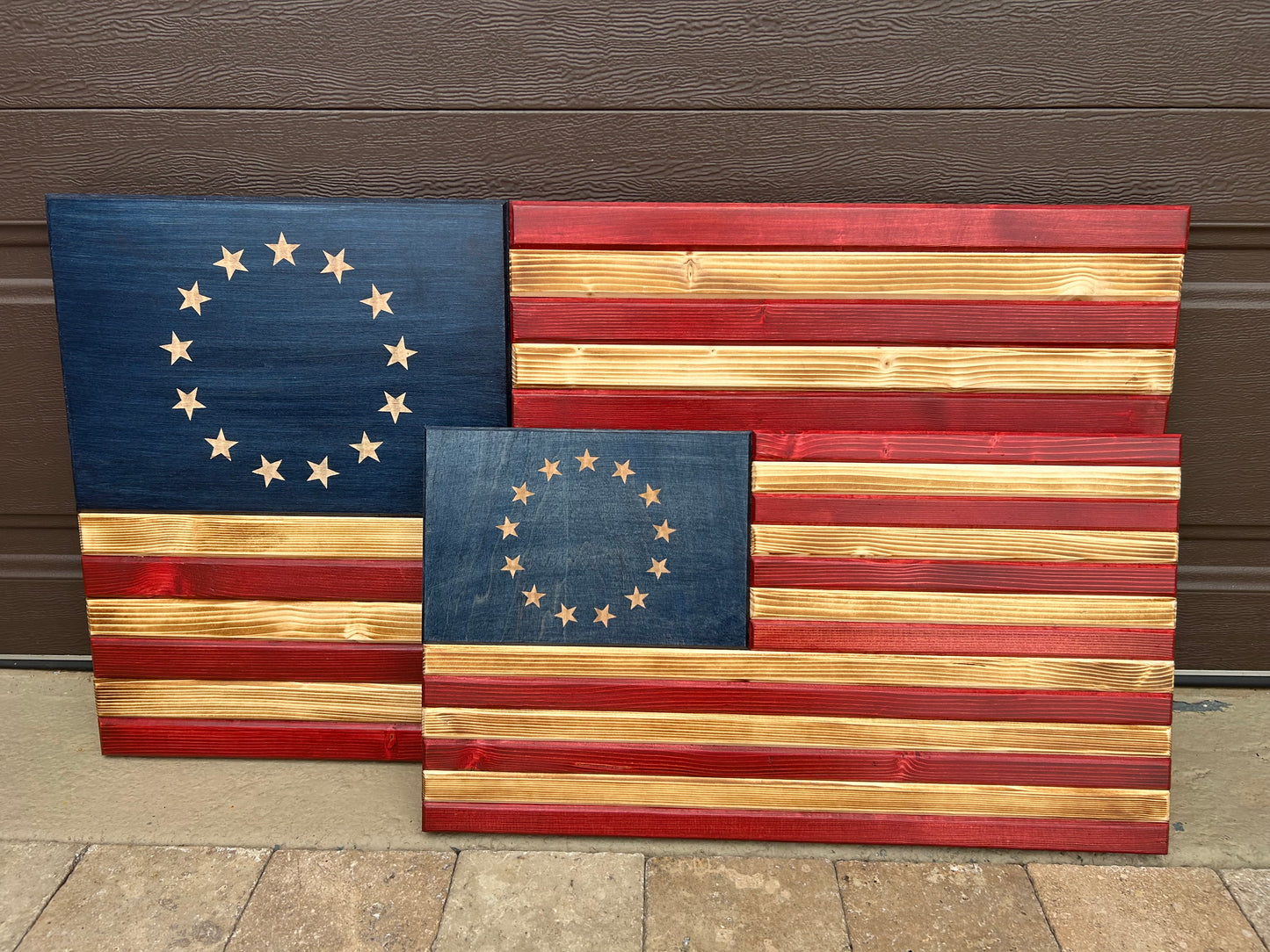 Rustic Red/White/Blue Wooden American Flag